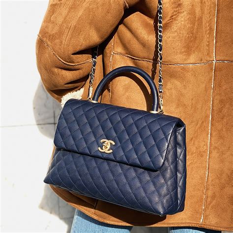 top handle chanel flap bag|Chanel flap bag agneau.